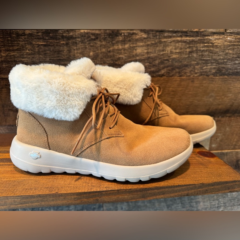 Womens Sketchers Goga Mat Air Cooled Fur Lined Boots